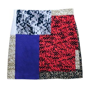 Multi-Pattern Color Blocked Pencil Skirt - Ellie Tehari - Size 6